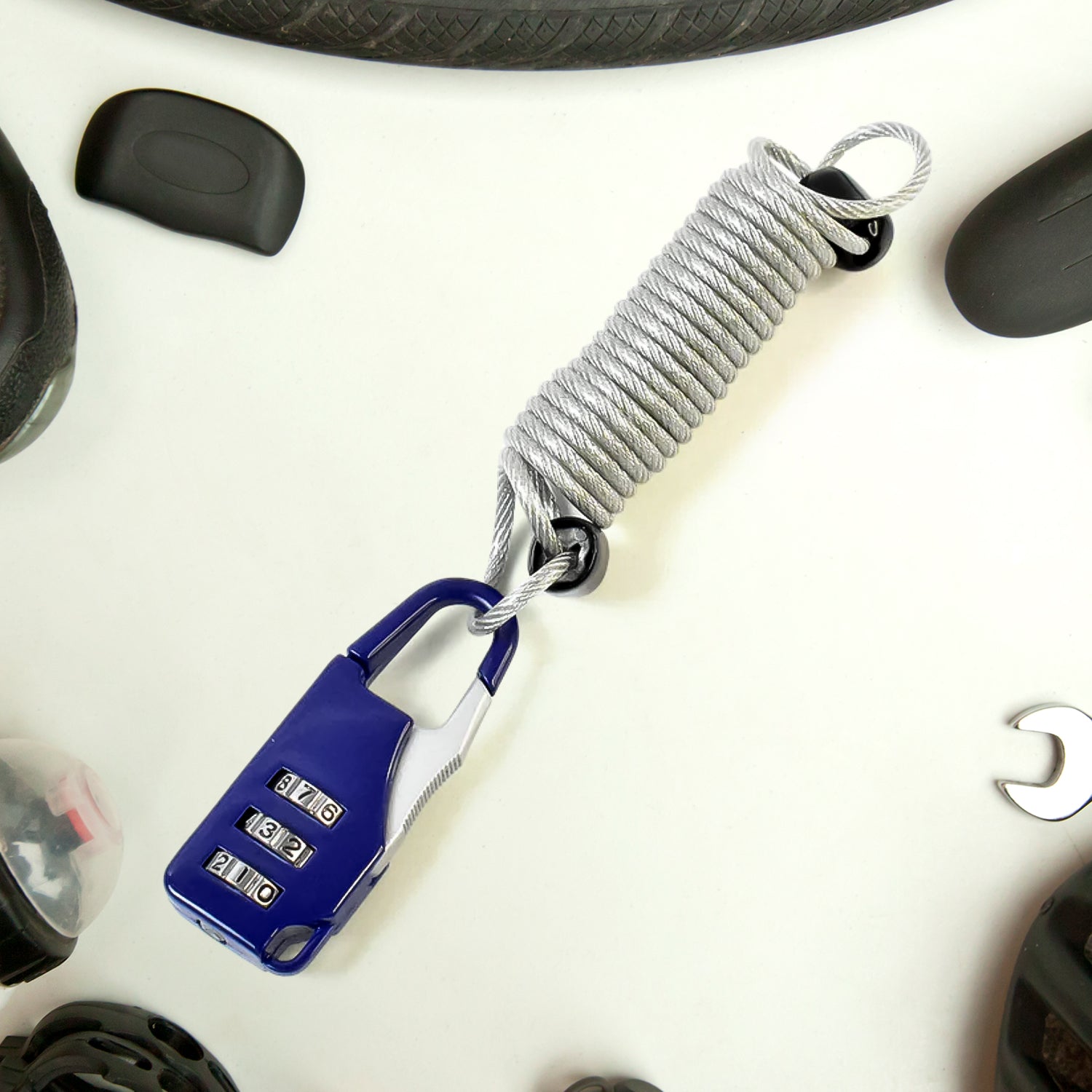 Anti-theft Dial Lock, Padlock, 3-Digit, Built-In Wire (1 Pc) Anti-theft Dial Lock, Padlock, 3-Digit, Built-In Wire (1 Pc)